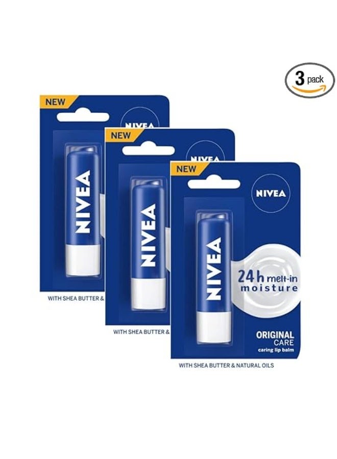 Nivea Essential Care Lip Balm, 4G (Pack Of 3) - Image 1